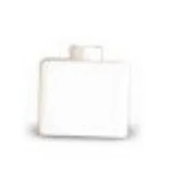 Pen Bead, Square with Zebra Print / White