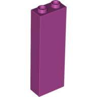 Lego Brick 1 x 2 x 5 with Hollow Studs / Magenta