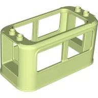 Duplo Train Passenger Cabin 4 x 8 x 3 1/2 / Yellowish Green
