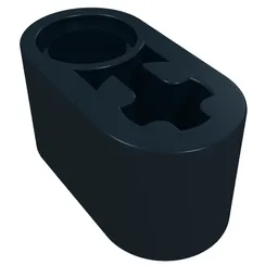 Technic Beam 1 x 2 Thick with Pin Hole and Axle Hole / Black