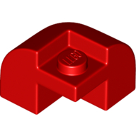 Lego Brick Round, Curved 2 x 2 x 1 1/3, Corner / Red