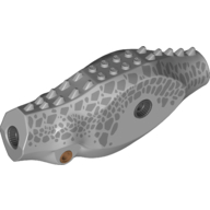 Lego Animal Body Part, Dinosaur, Indominus Rex Body with Metallic Silver Spots Print / Light Bluish Gray