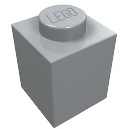 Brick 1 x 1 / Light Bluish Gray