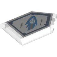 Tile Special 2 x 3 Pentagonal with Nexo Power Shield Print - Diamond Spear / Trans-Clear