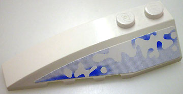 Lego Wedge 6 x 2 Left with Snow and Ice Pattern (Sticker) - Set 3538