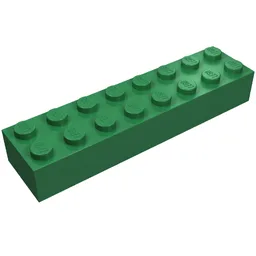 Brick 2 x 8 / Green