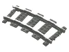 Vehicle Track, Train, 9V Curved / Dark Bluish Gray