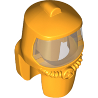 Lego Mask, Hazard Suit with Trans-Brown Face Shield [PLAIN] / Bright Light Orange
