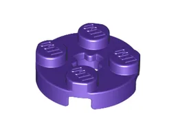 Plate, Round 2 x 2 with Axle Hole / Dark Purple