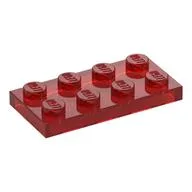 Plate 2 x 4 / Trans-Red