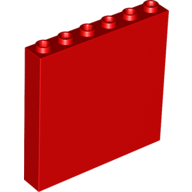 Lego Brick 1 x 6 x 5 / Red