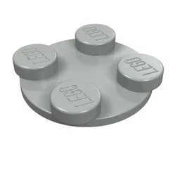 Turntable 2 x 2 Plate - Top / Light Gray