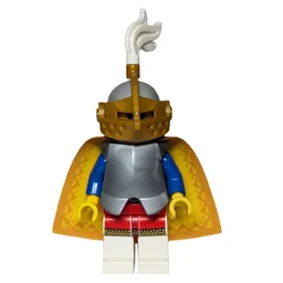 Queen, Chestplate, Cape, Helmet with Gold Grille and White Plume