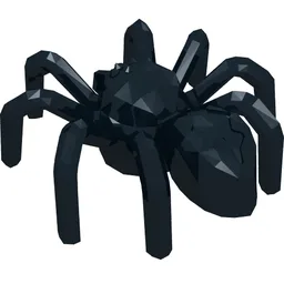Insect, Spider with Elongated Tail Section / Black