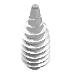 Cone 4 x 4 x 6 2/3 Drill with Grey Peghole / Chrome Silver
