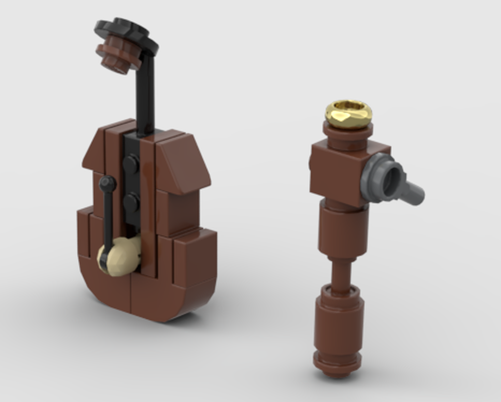 Lego Bassoon and Double Bass - Musical instruments
