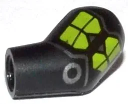 Arm, Left with Lime Markings and Silver Circle and Lines Pattern