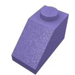 Brick Sloped 45° 2 x 1 with Bottom Pin / Dark Purple