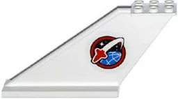 Tail 12 x 2 x 5 with Space Shuttle Logo Pattern on Both Sides (Stickers) - Set 60080