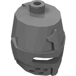 Helmet Castle Closed with Eye Slit / Pearl Dark Gray