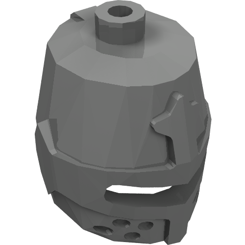 Lego Helmet Castle Closed with Eye Slit / Pearl Dark Gray