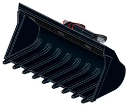 High capacity bucket for Wacker Neuson skid steer