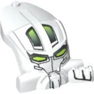 Minifig Head Special, Toa Mahri Matoro / White
