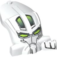 Lego Minifig Head Special, Toa Mahri Matoro / White