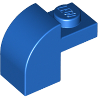 Lego Brick Curved 1 x 2 x 1 1/3 with Curved Top / Blue