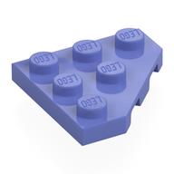 Lego Wedge Plate 3 x 3 Cut Corner / Blue Violet