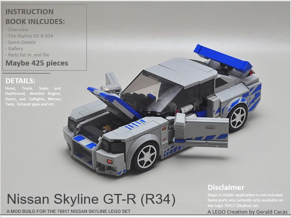 Lego Nissan Skyline GT-R (R34)