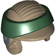 Lego Helmet Rebel Commando with Dark Green Band Print / Dark Tan