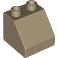 Duplo Brick 2 x 2 Slope 45° / Dark Tan