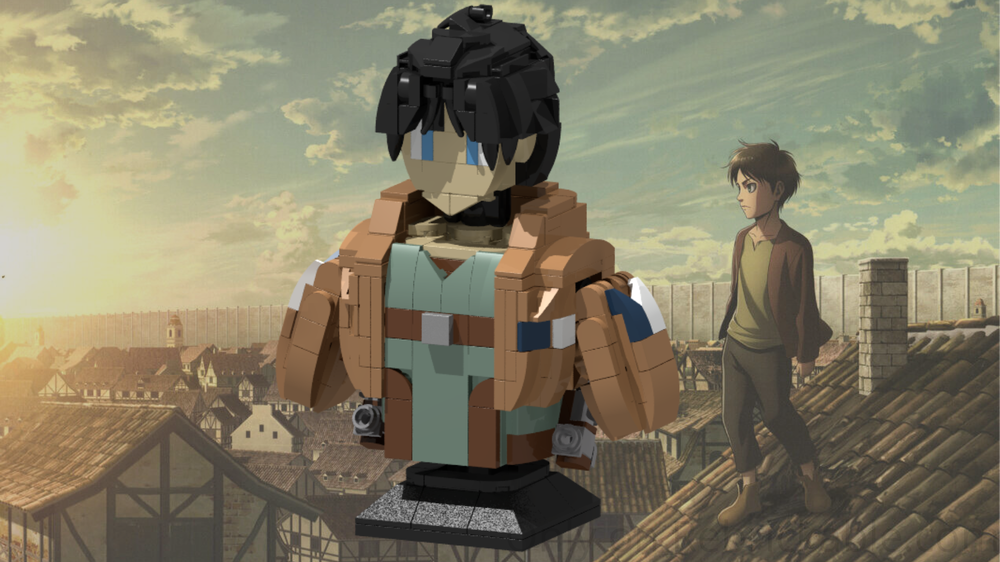 Lego Eren Yeager Head Stand