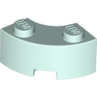 Brick Round Corner 2 x 2 Macaroni with Stud Notch and Reinforced Underside [New Style] / Light Aqua