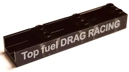 Stickered Assembly 9 x 2 x 1 with White 'Top fuel DRAG RACING' Pattern on Both Sides (Stickers) - Set 5533