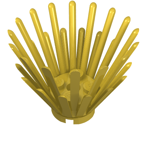 Lego Plant, Prickly Bush 2 x 2 x 3 Extension with 2 x 2 center / Yellow
