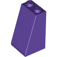 Brick Sloped 75° 2 x 2 x 3 [Solid Studs] / Dark Purple