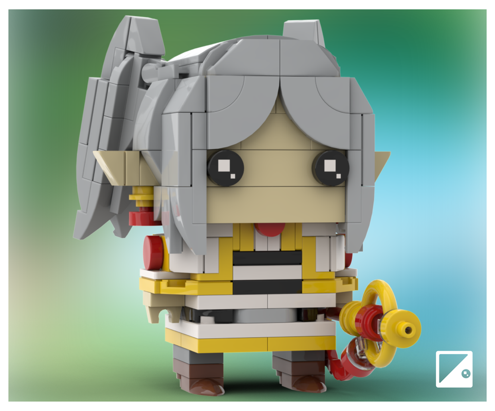 Lego Frieren: Beyond Journey's End LEGO Brickheadz MOC ~ Frieren (Lady Frieren)