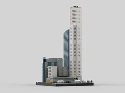One Raffles Place at 1/650th Scale