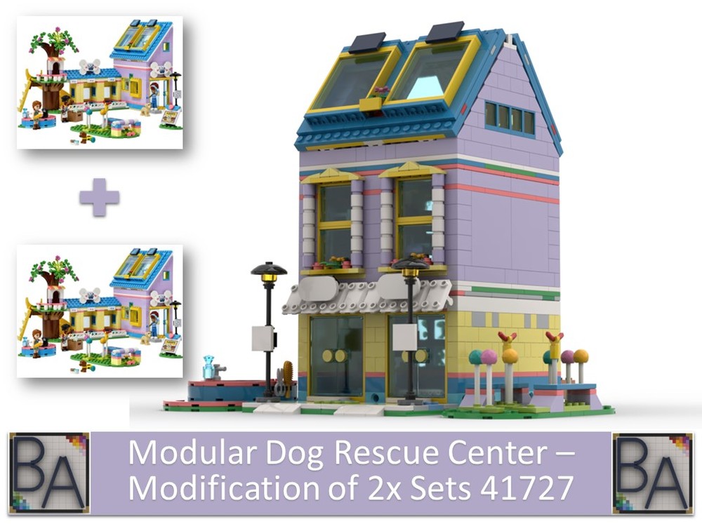 Lego Modular Dog Rescue Center - Modification of 2x Sets 41727