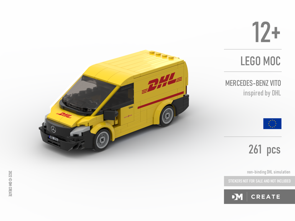 Lego Mercedes-Benz Vito yellow (inspired