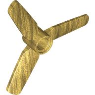 Lego Propeller 3 Blades 5 Diameter, Pin Hole / Pearl Gold
