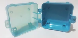 Container, Box 3 x 8 x 6 2/3 with Satin Trans-Light Blue Front (64454 / 64462)