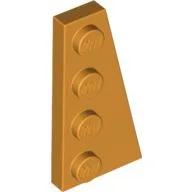 Wedge Plate 4 x 2 Right / Medium Orange