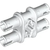 Technic Pin Double with Axle Hole / White