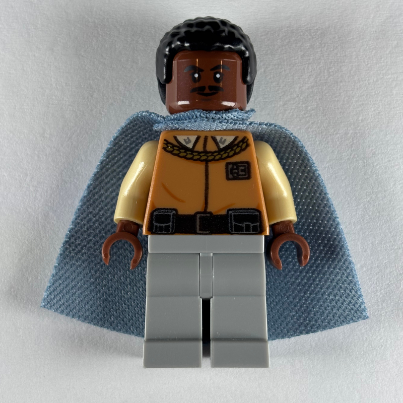 Lego Lando Calrissian, Sand Blue Cape, Light Bluish Gray Legs