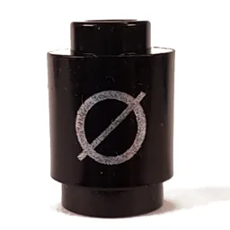Brick Round 1 x 1 with Letter 'Ø' Print