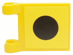 Flag 2 x 2 Square with Flat Edge with SpongeBob Black Dot Pattern (Sticker) - Sets 3825 / 3833