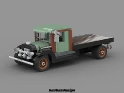 Vintage Flatbed Truck (Sandgreen)